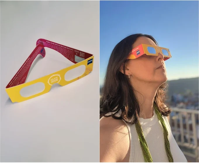 Óculos certificados para observar o eclipse